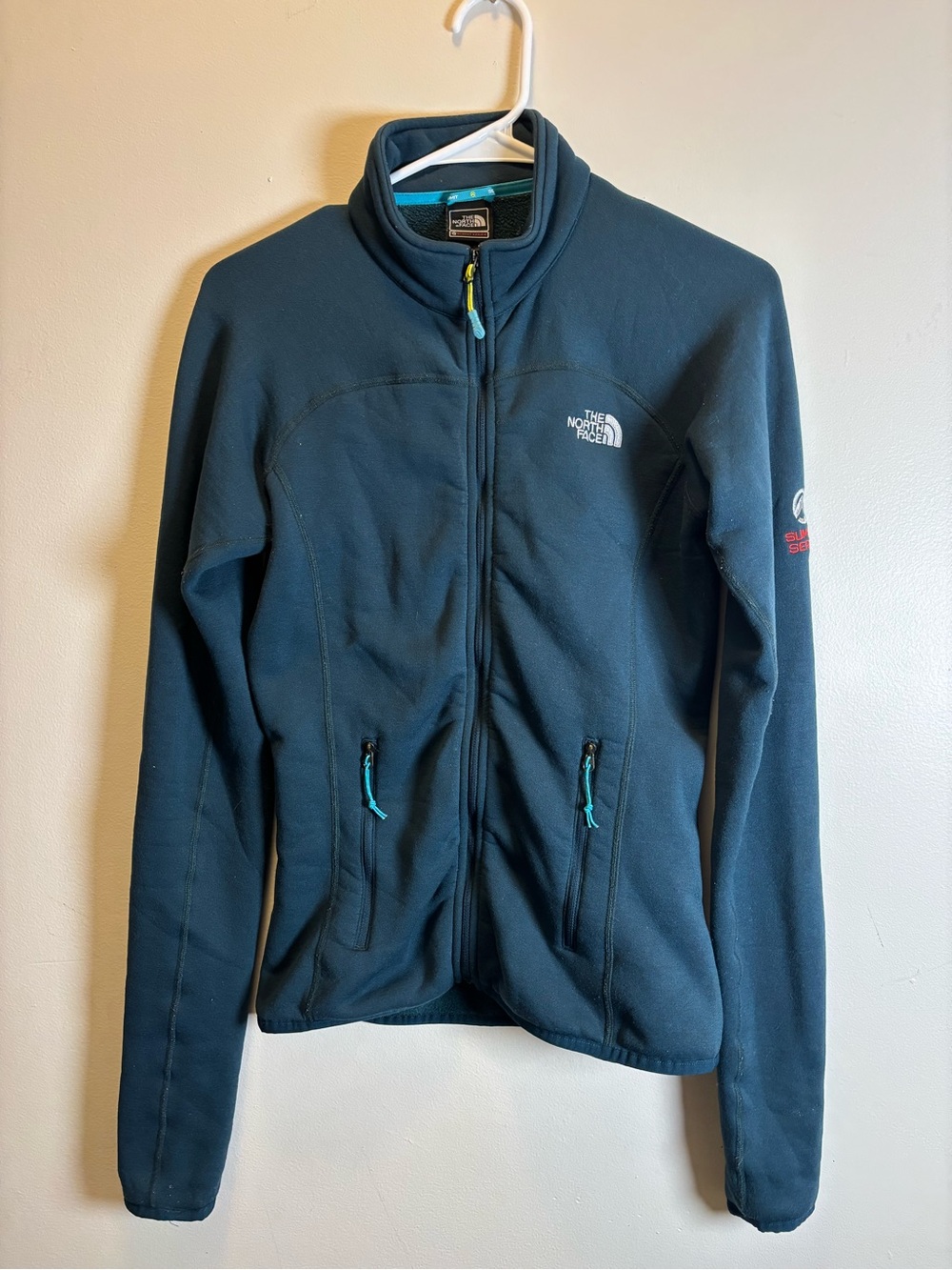 The North Face Summit Series Women's Teal Full-Zip Teddy Fleece Jacket
